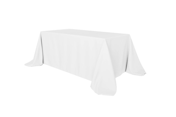 Tischdecke ECKIG 2,40 x 3,40m bodenlang weiß