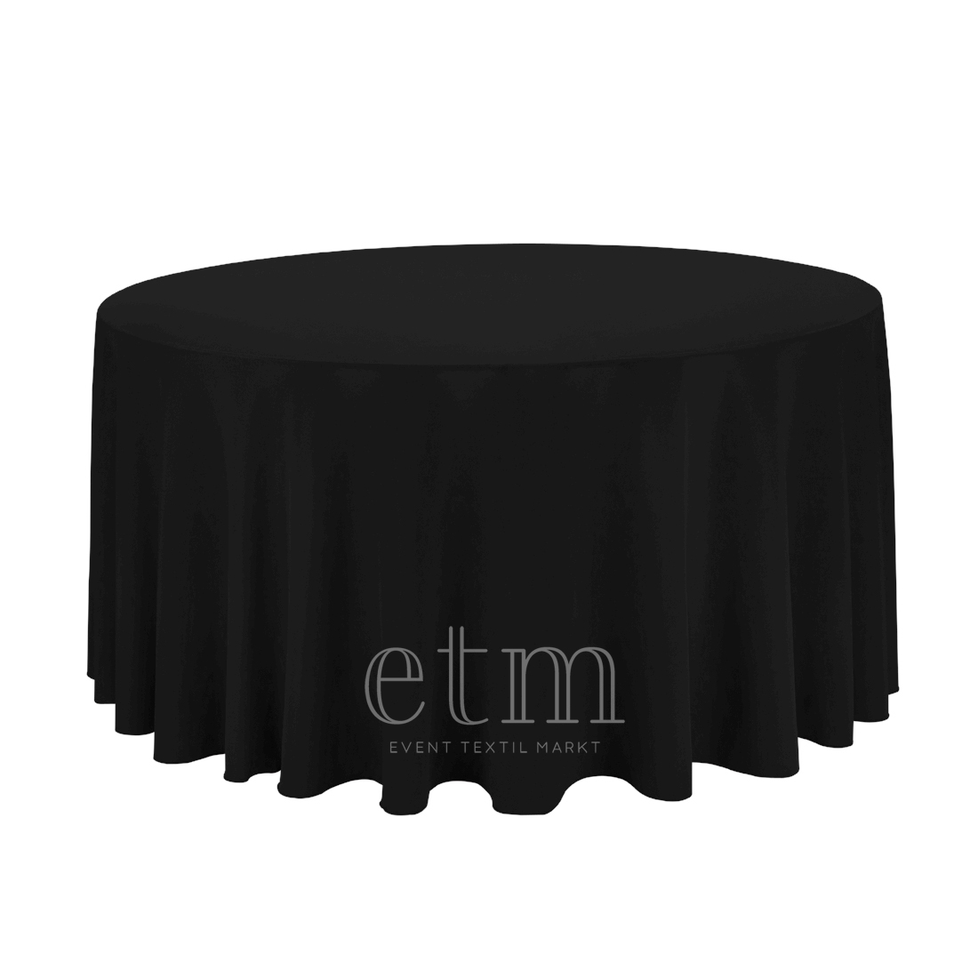 Tischdecke RUND ø240cm schwarz Tischdecken 240cm | Textil | | RUND Markt Event ø