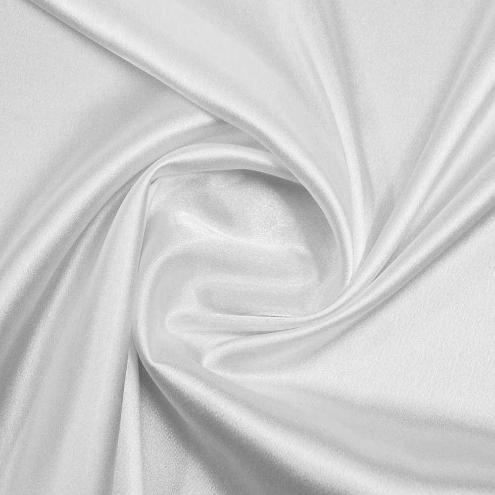 Satin Stoff Meterware weiss
