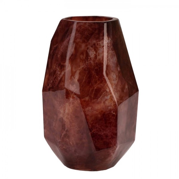 Vase MARLEN im Marmor-Look bordeaux