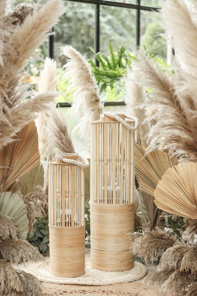 Bambus Laterne SHANA 2er-Set