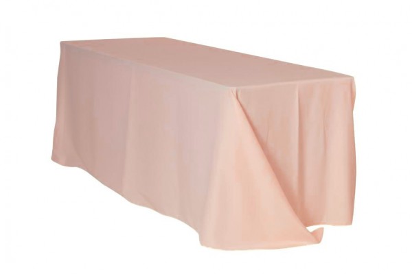 Tischdecke ECKIG 2,40 x 3,40m bodenlang blush puder