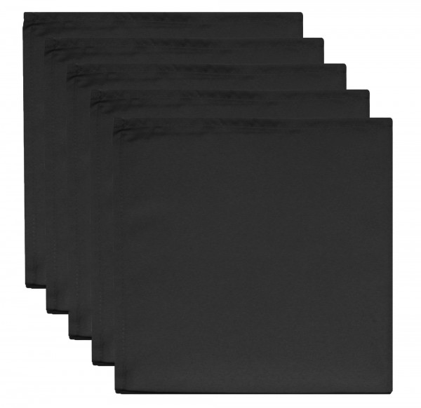 Servietten 5 Stk. schwarz 50 x 50 cm