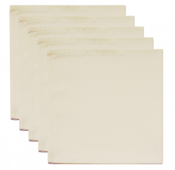Servietten 5 Stk. creme 50 x 50 cm